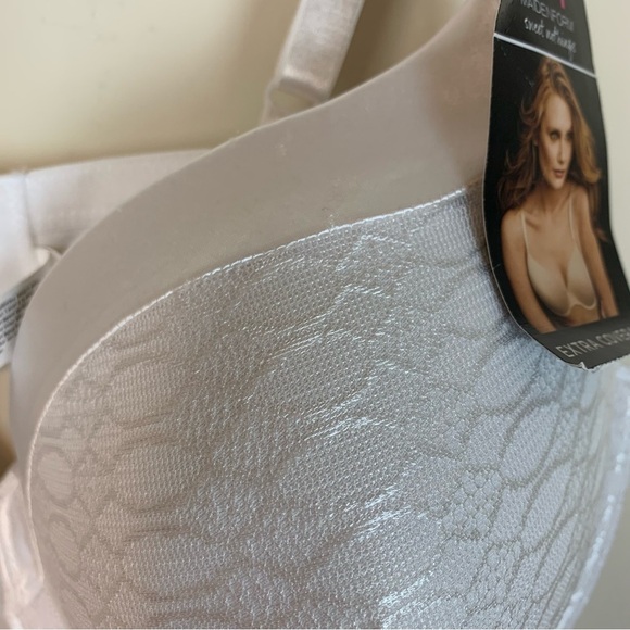Maidenform White Lace Extra Coverage Sweet Nothings Bra - 40D - Picture 3 of 10